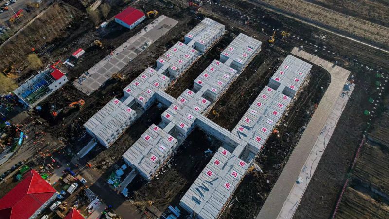 中國二十二冶承建唐山市集中隔離醫(yī)院觀察示范點項目主體結構完工